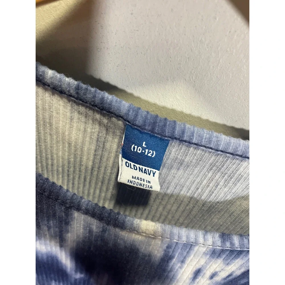 Old Navy Tops Girls L 10-12 Purple Blue Bundle Flannel Lace Tie Dye Casual Set